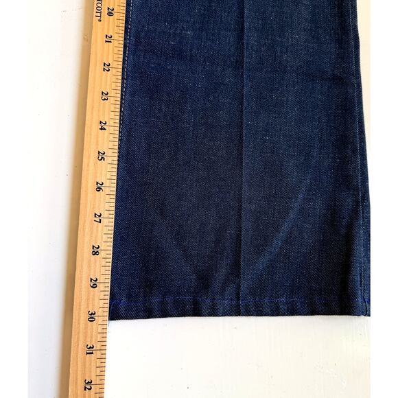 VTG Wranglers 70s Jeans Mens 38x30 Blue Denim Dark Wash Straight leg Western - Picture 6 of 9